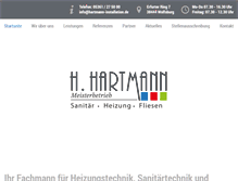 Tablet Screenshot of hartmann-installation.de